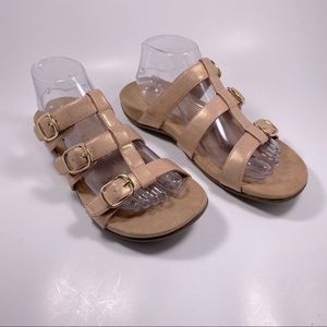 Vionic Misa Adjustable Slide Sandals Color Rose Gold. SZ 9